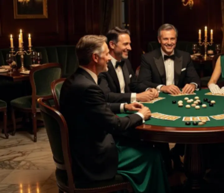 Table de poker élégante dans un restaurant gastronomique